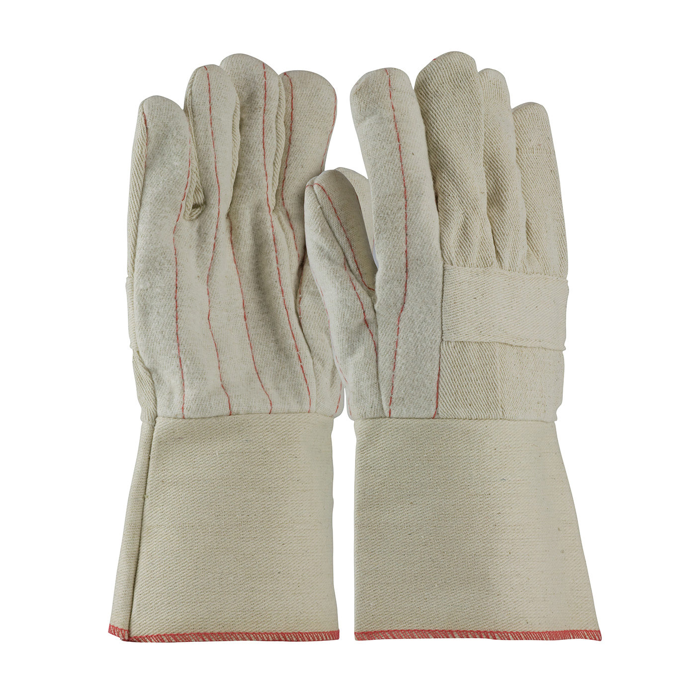 PIP® 94-928G Men's Premium Grade Hot Mill Gloves, L, Cotton/Canvas, Natural, Burlap/Cotton, Gauntlet Cuff, 12.4 in L