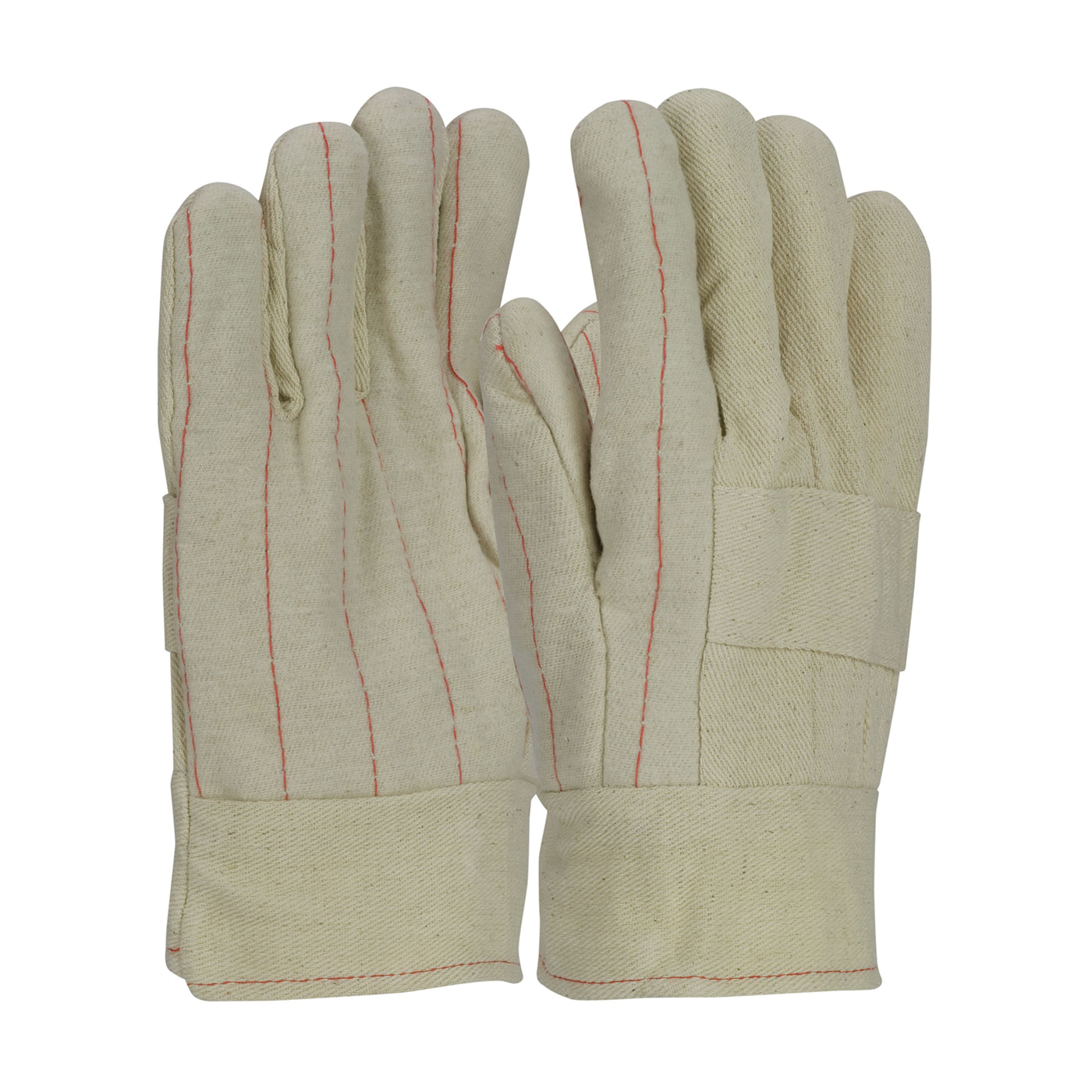 PIP® 94-928I Economy Grade Men's Hot Mill Gloves, L, Cotton/Canvas, Natural, Burlap/Cotton, Open Band Top Cuff, 10.6 in L