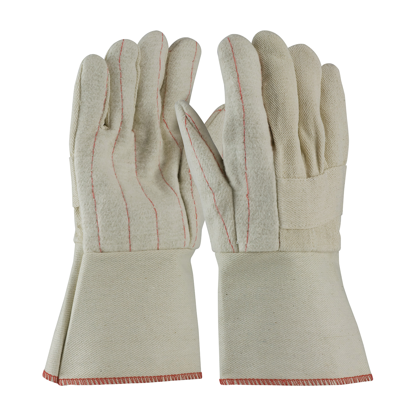 PIP® 94-932G Men's Premium Grade Hot Mill Gloves, Universal, Cotton/Canvas, Natural, Burlap/Cotton, Gauntlet Cuff, 12.7 in L