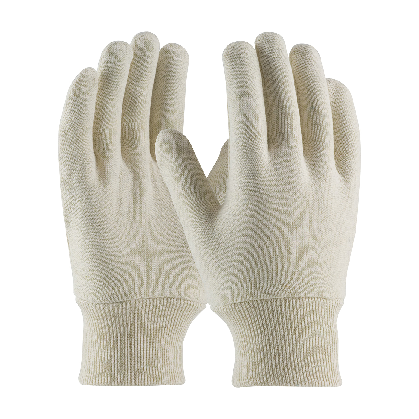 PIP® 95-606C Ladies Medium Weight General Purpose Gloves, Fabric/Work, Full Finger/Straight Thumb Style, Cotton/Polyester Palm, Cotton/Jersey/Polyester, Natural, Knit Wrist Cuff, Uncoated Coating, Cotton/Polyester Lining