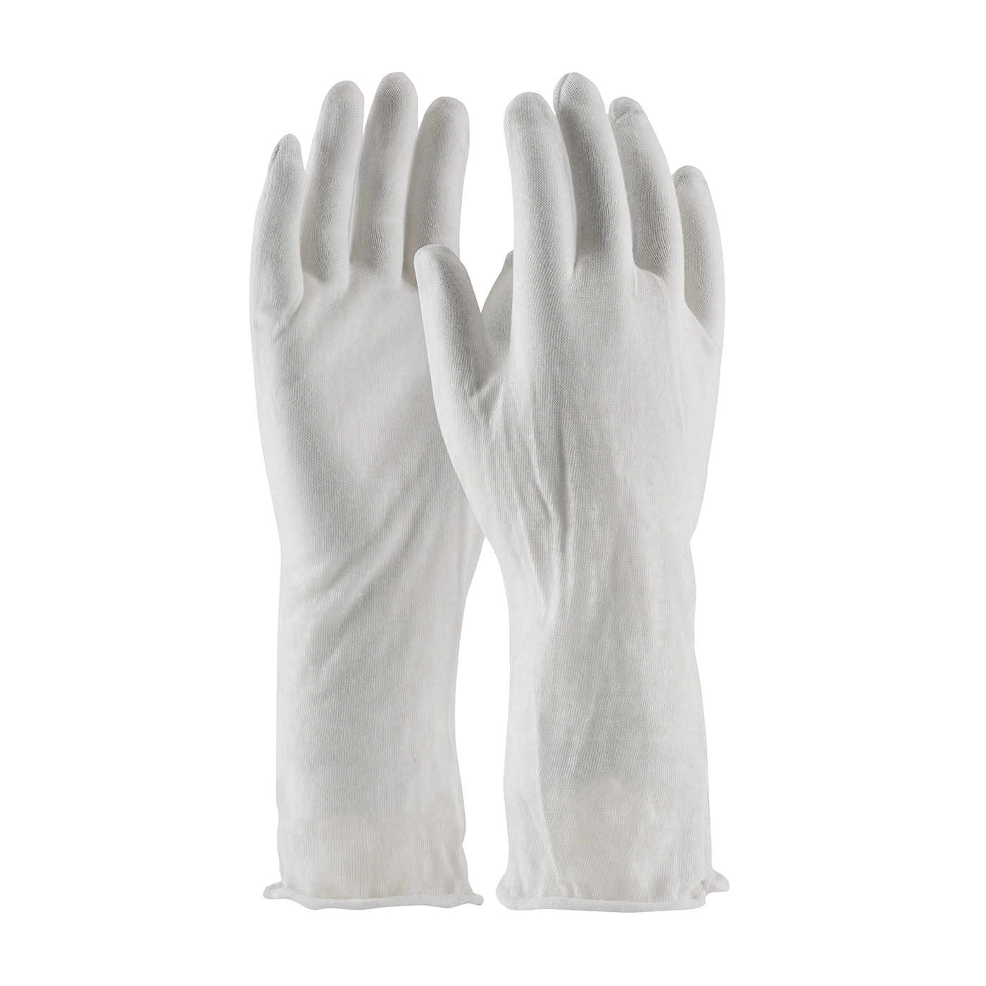 PIP® CleanTeam® 97-500/14I Economy Grade Lightweight Men's Reversible Inspection Gloves, Universal, Cotton, White, Seamless Style, Paired Hand, 14 in L