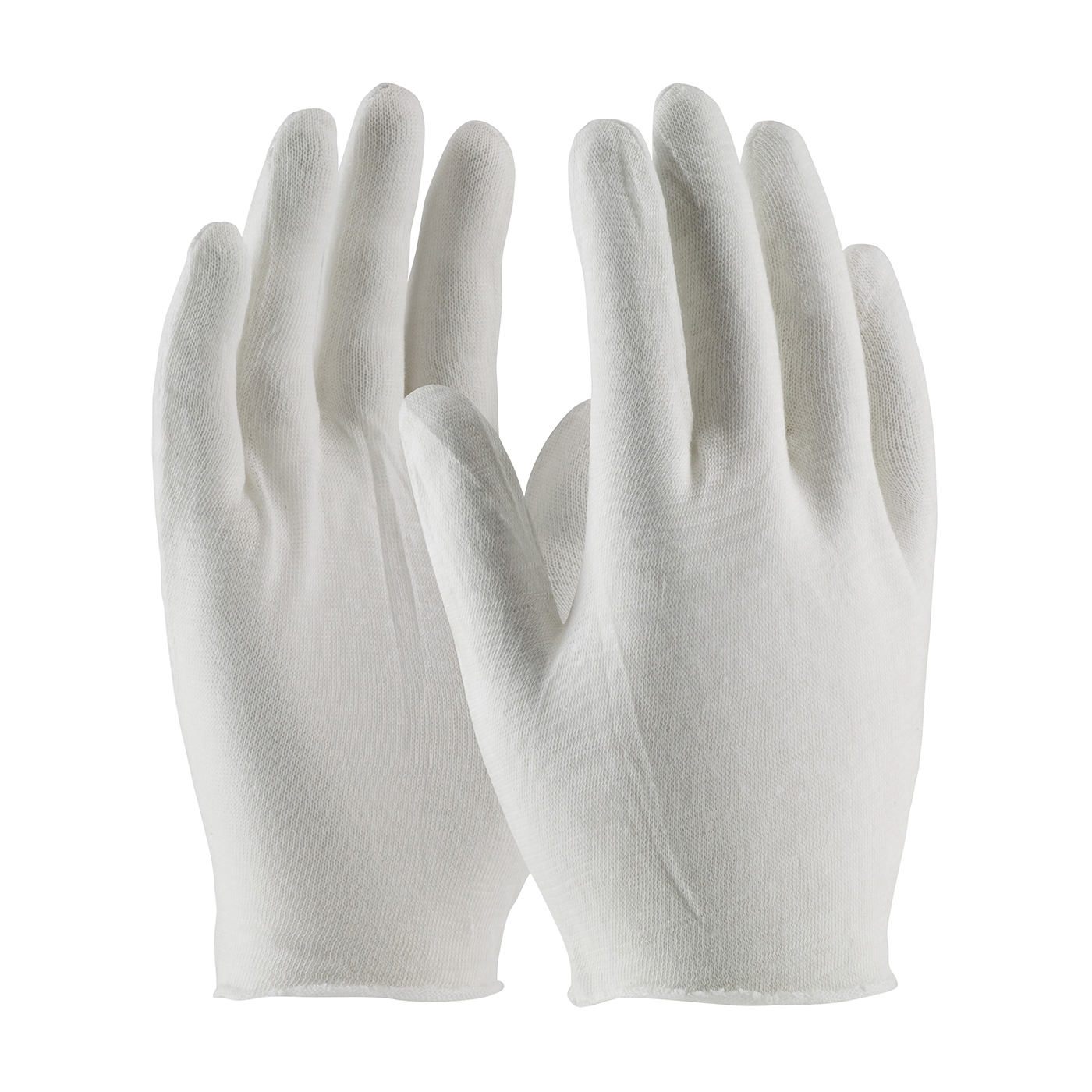 PIP® CleanTeam® 97-500I Economy Grade Lightweight Men's Reversible Inspection Gloves, Universal, Cotton, White, Seamless Style, Paired Hand, 8.9 in L