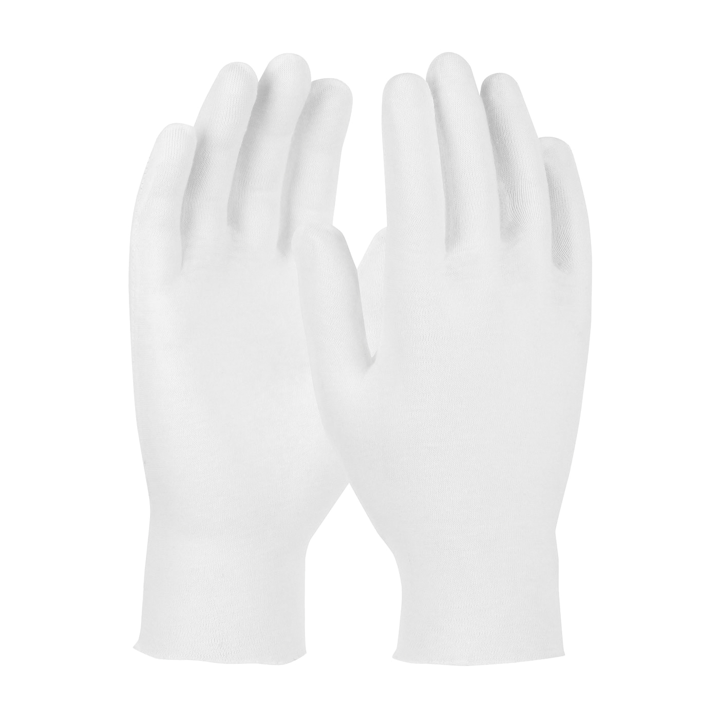 PIP® CleanTeam® 97-501/10 Ladies Lightweight Premium Grade Reversible Inspection Gloves, Universal, Cotton, White, Seamless Style, Paired Hand, 10 in L