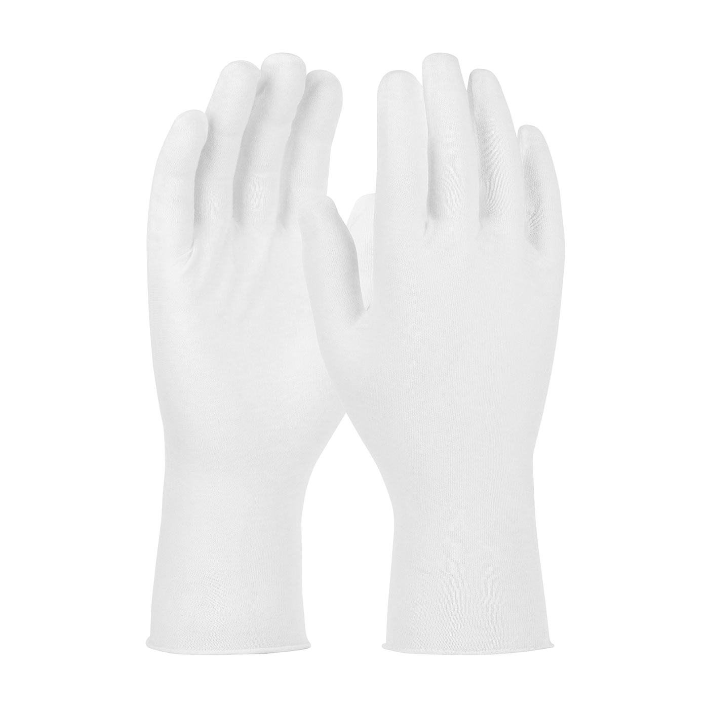 PIP® CleanTeam® 97-501/12 Ladies Lightweight Premium Grade Reversible Inspection Gloves, Universal, Cotton, White, Seamless Style, Paired Hand, 12.2 in L