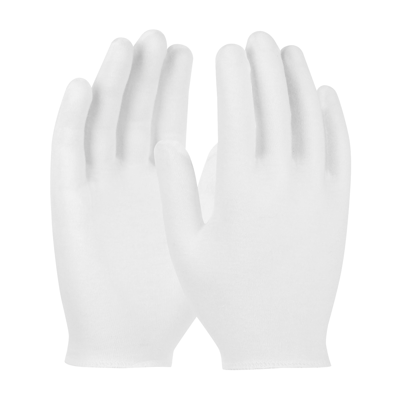 PIP® CleanTeam® 97-501H Ladies Lightweight Premium Grade Reversible Inspection Gloves, Universal, Cotton, White, Seamless Style, Paired Hand, 8.7 in L