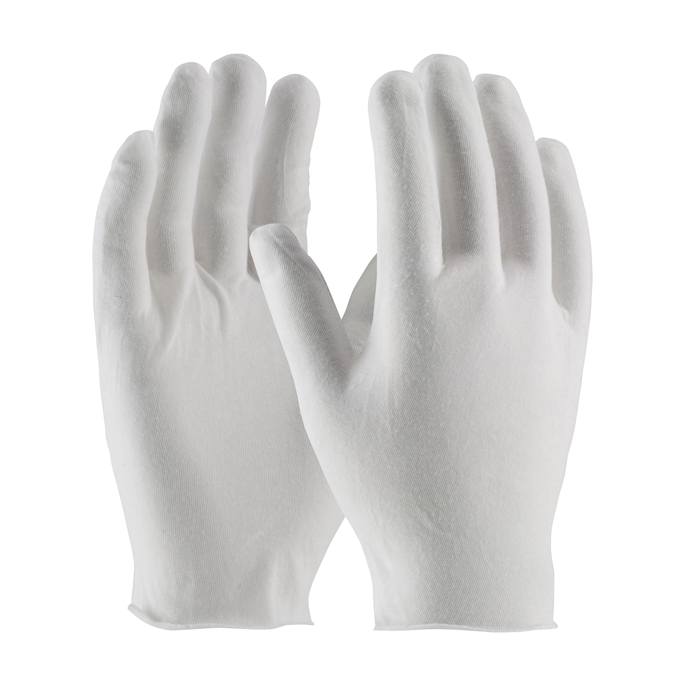 PIP® CleanTeam® 97-511 Economy Grade Ladies Lightweight Reversible Inspection Gloves, Universal, Cotton/Polyester, White, Seamless Style, Paired Hand, 8.7 in L