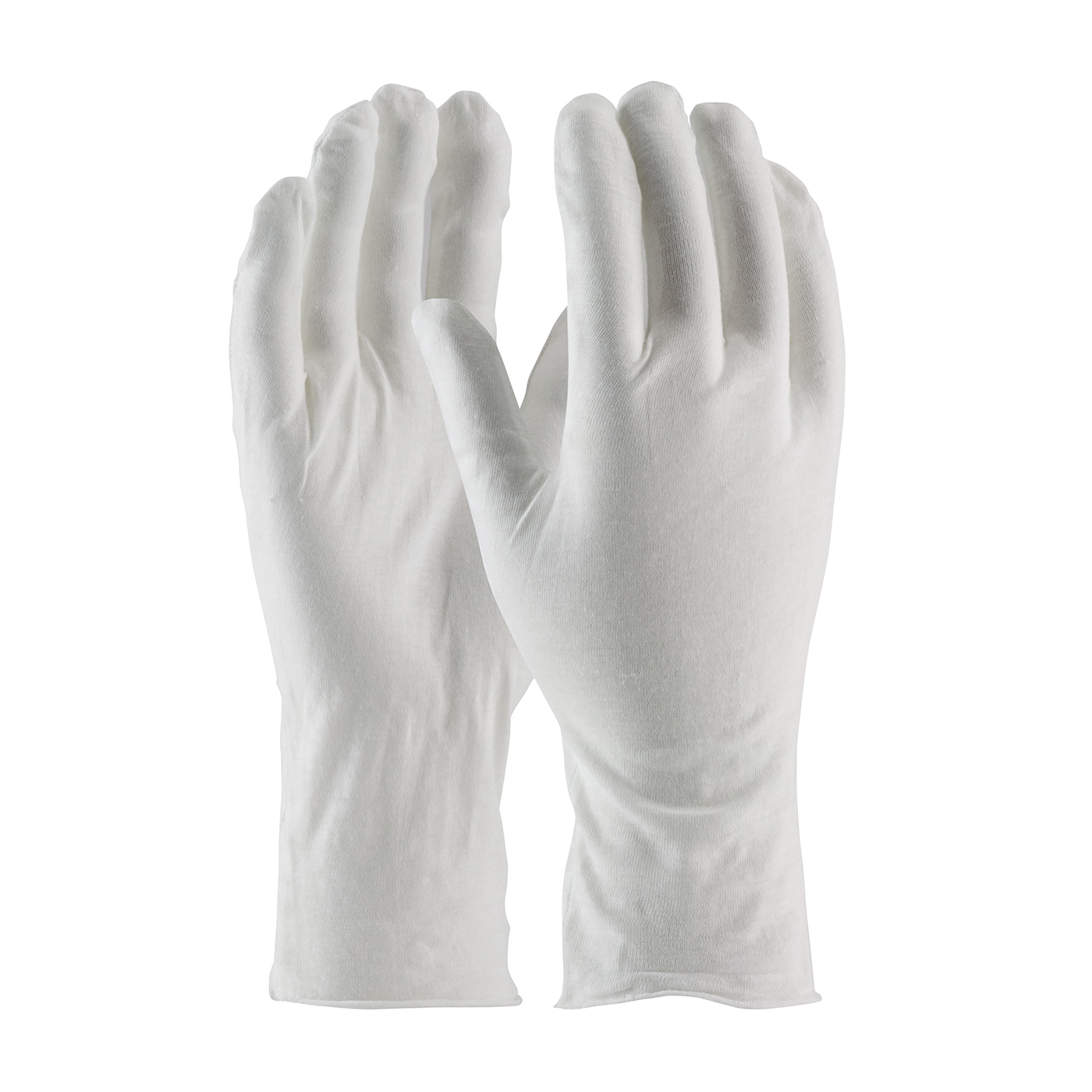 PIP® CleanTeam® 97-520/12 Medium Weight Men's Premium Grade Reversible Inspection Gloves, Universal, Cotton, White, Seamless Style, Paired Hand, 12 in L