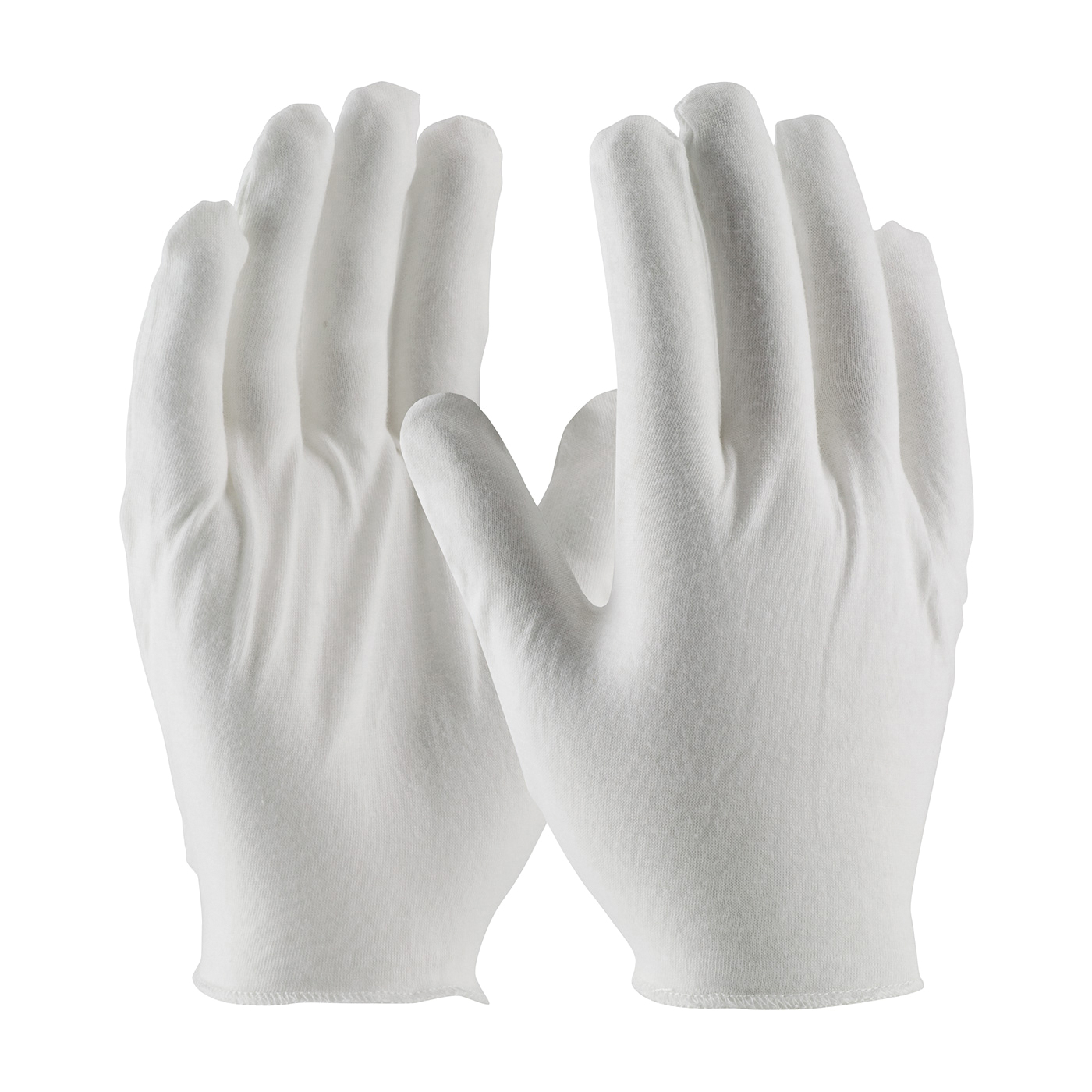 PIP® CleanTeam® 97-520H Medium Weight Men's Premium Grade Reversible Inspection Gloves, Universal, Cotton, White, Seamless Style, Paired Hand, 8.7 in L