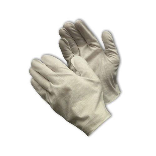 PIP® CleanTeam® 97-520J Medium Weight Men's Premium Grade Reversible Inspection Gloves, Universal, Cotton, White, Seamless Style, Paired Hand, 9-1/4 in L