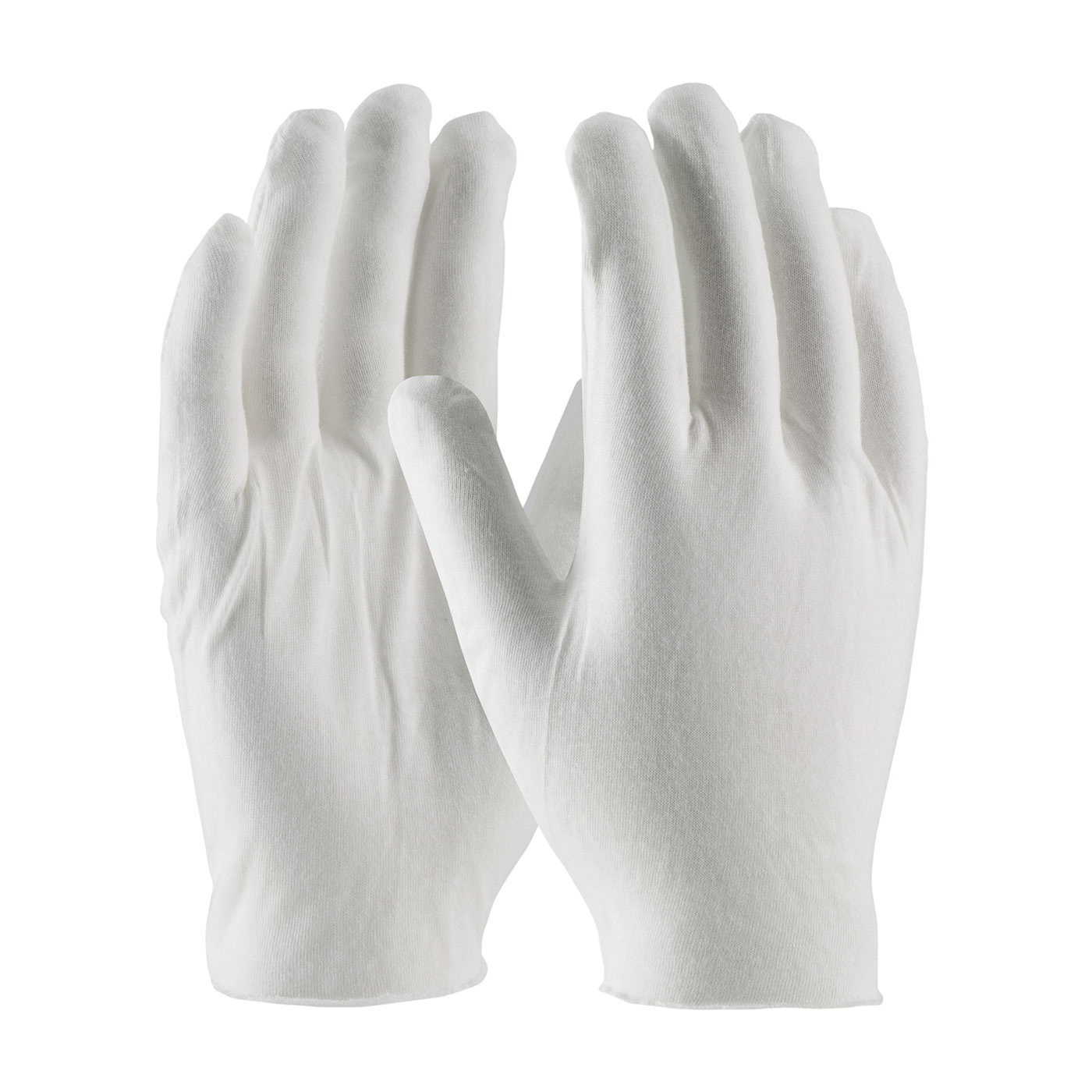 PIP® CleanTeam® 97-520 Medium Weight Men's Premium Grade Reversible Inspection Gloves, Universal, Cotton, White, Seamless Style, Paired Hand, 8.7 in L