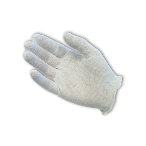 PIP® CleanTeam® 97-521H Ladies Medium Weight Premium Grade Reversible Inspection Gloves, Universal, Cotton, White, Seamless Style, Paired Hand, 8.7 in L