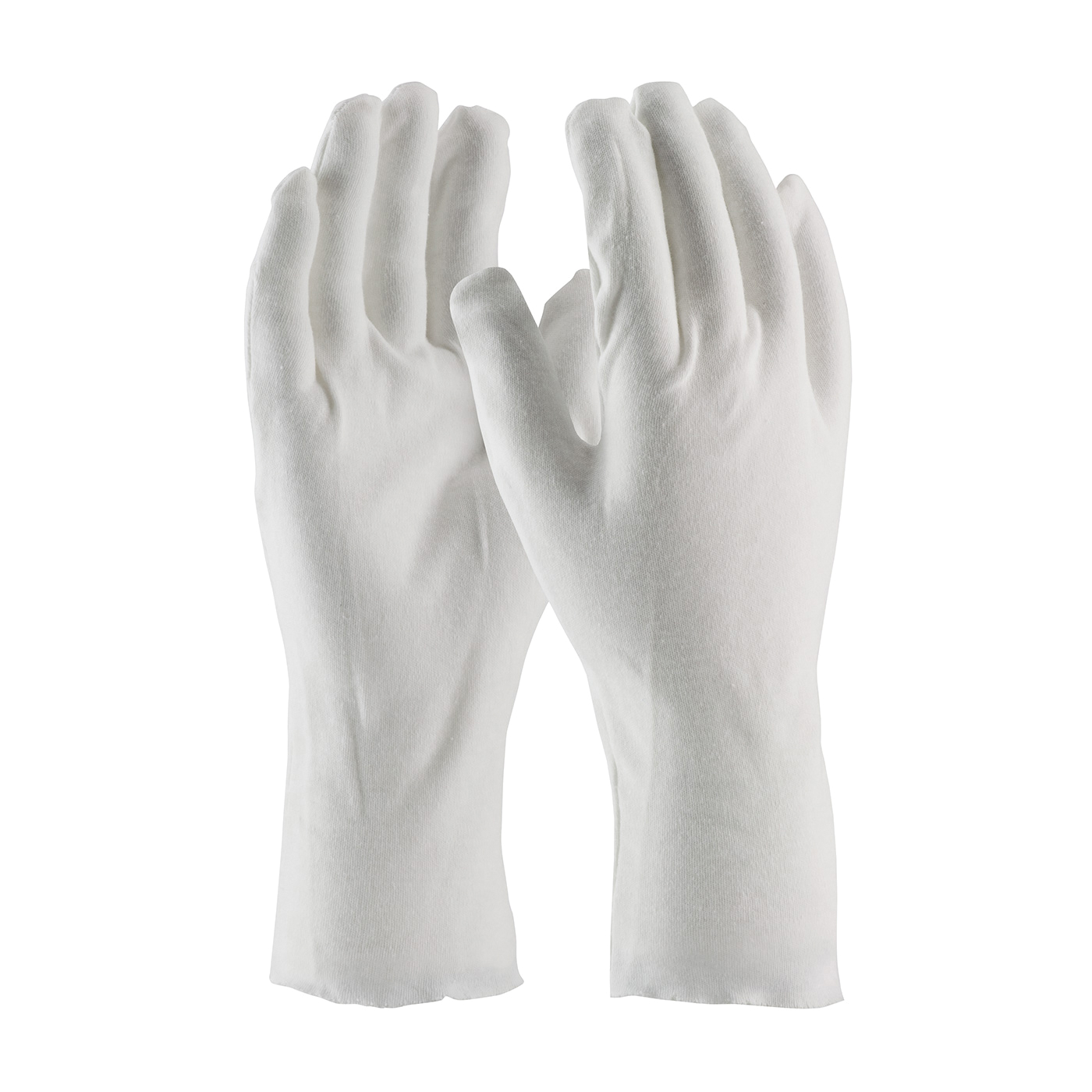 PIP® CleanTeam® 97-540/12 Heavyweight Men's Premium Grade Reversible Inspection Gloves, Universal, Cotton, White, Seamless Style, Paired Hand, 12 in L