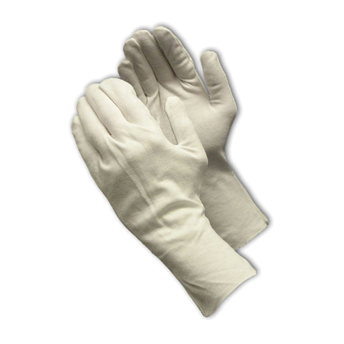 PIP® CleanTeam® 97-541/12 Heavyweight Ladies Premium Grade Reversible Inspection Gloves, Universal, Cotton, White, Seamless Style, Paired Hand, 12 in L