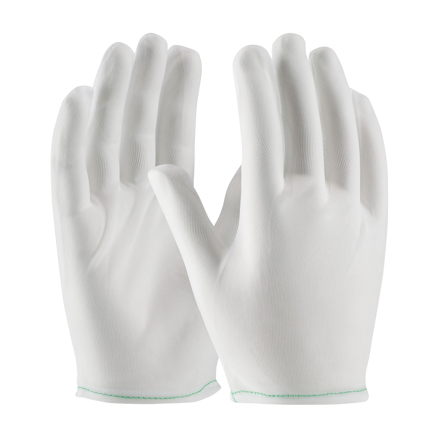 PIP® CleanTeam® 98-740/M Lightweight Men's Inspection Gloves, M, Stretch Nylon, White, Seamless Style, Paired Hand, 8.9 in L