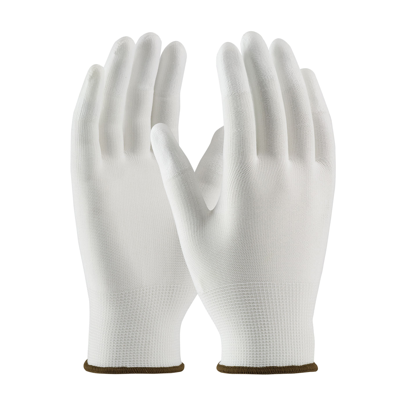 PIP® CleanTeam® 99-126/M General Purpose Gloves, Coated/Clean Environment, M, Nylon Palm, Nylon, White, Knit Wrist Cuff, Polyurethane Coating, Resists: Abrasion, Puncture and Water, Full Finger/Straight Thumb/Seamless Knit