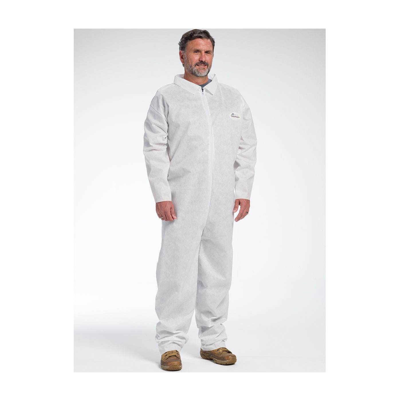 PIP® C3800/XL C3800 M3 Anti-Static Basic Disposable Coverall, XL, White, Polypropylene/SMMMS Fabric, 27.6 in Chest, 29-1/2 in L Inseam