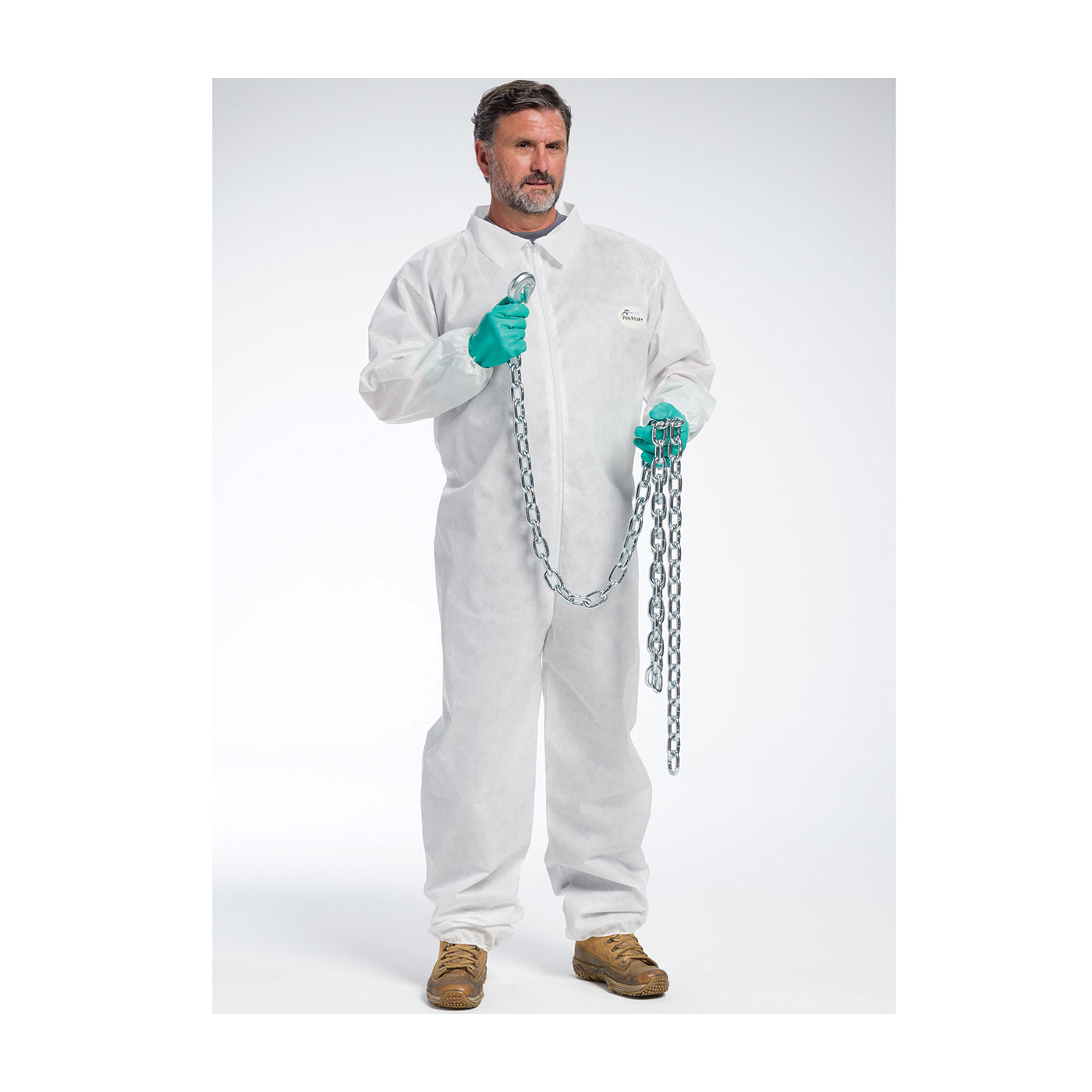 PIP® C3802/XL C3802 M3 Anti-Static Disposable Coverall, XL, White, SMMMS Fabric, 27.6 in Chest, 29-1/2 in L Inseam