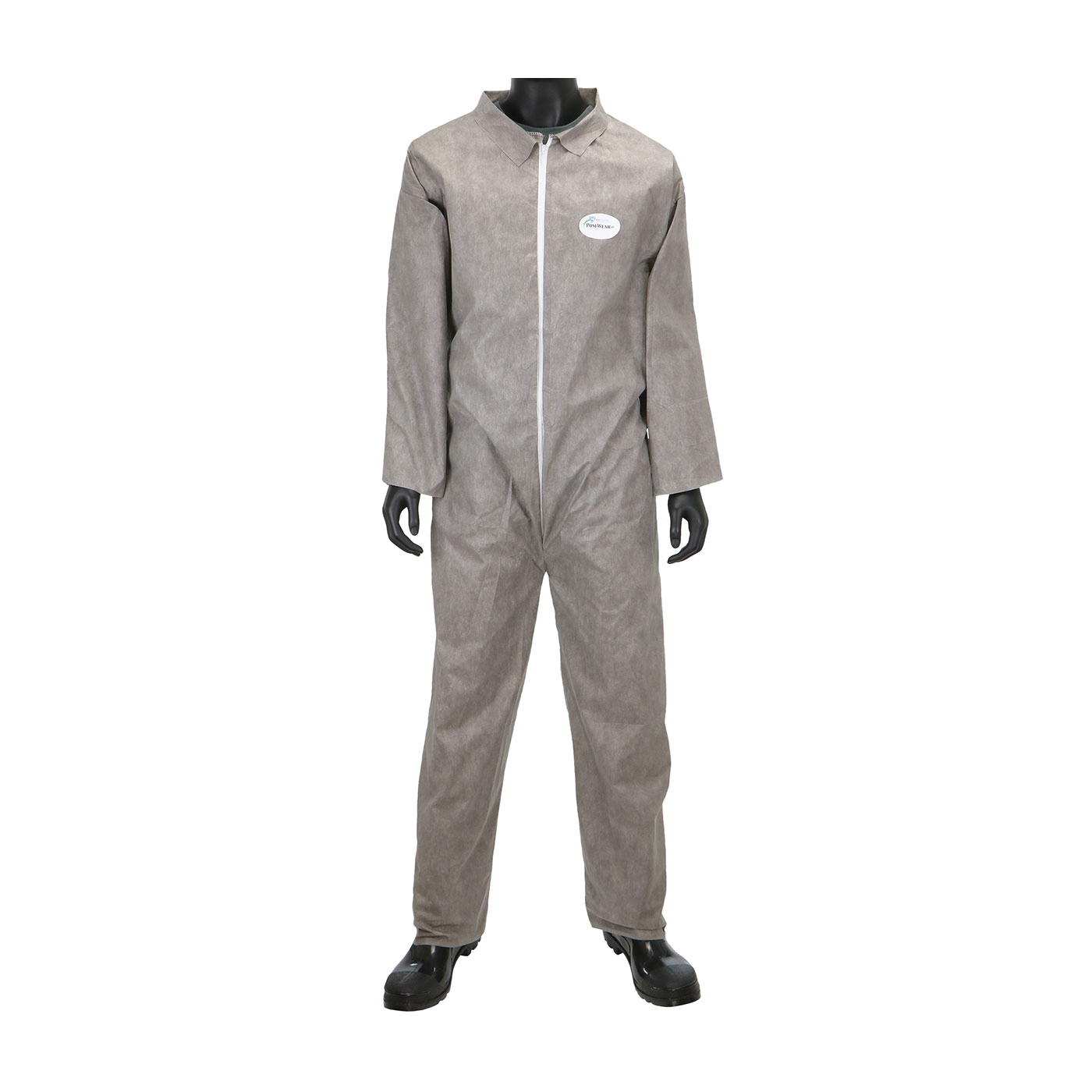 PIP® C3900/XXXL C3900 M3 Anti-Static Basic Disposable Coverall, 3XL, Gray, Polypropylene/SMMMS Fabric, 31-1/2 in Chest, 31-1/2 in L Inseam