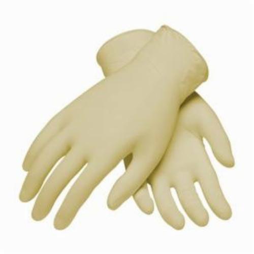 PIP® CleanTeam® 100-322400 Class 100 Single Use Clean Room Gloves, Latex, Natural, 9-1/2 in L, Powder Free, Fully Textured, 7 mil THK, Ambidextrous Hand