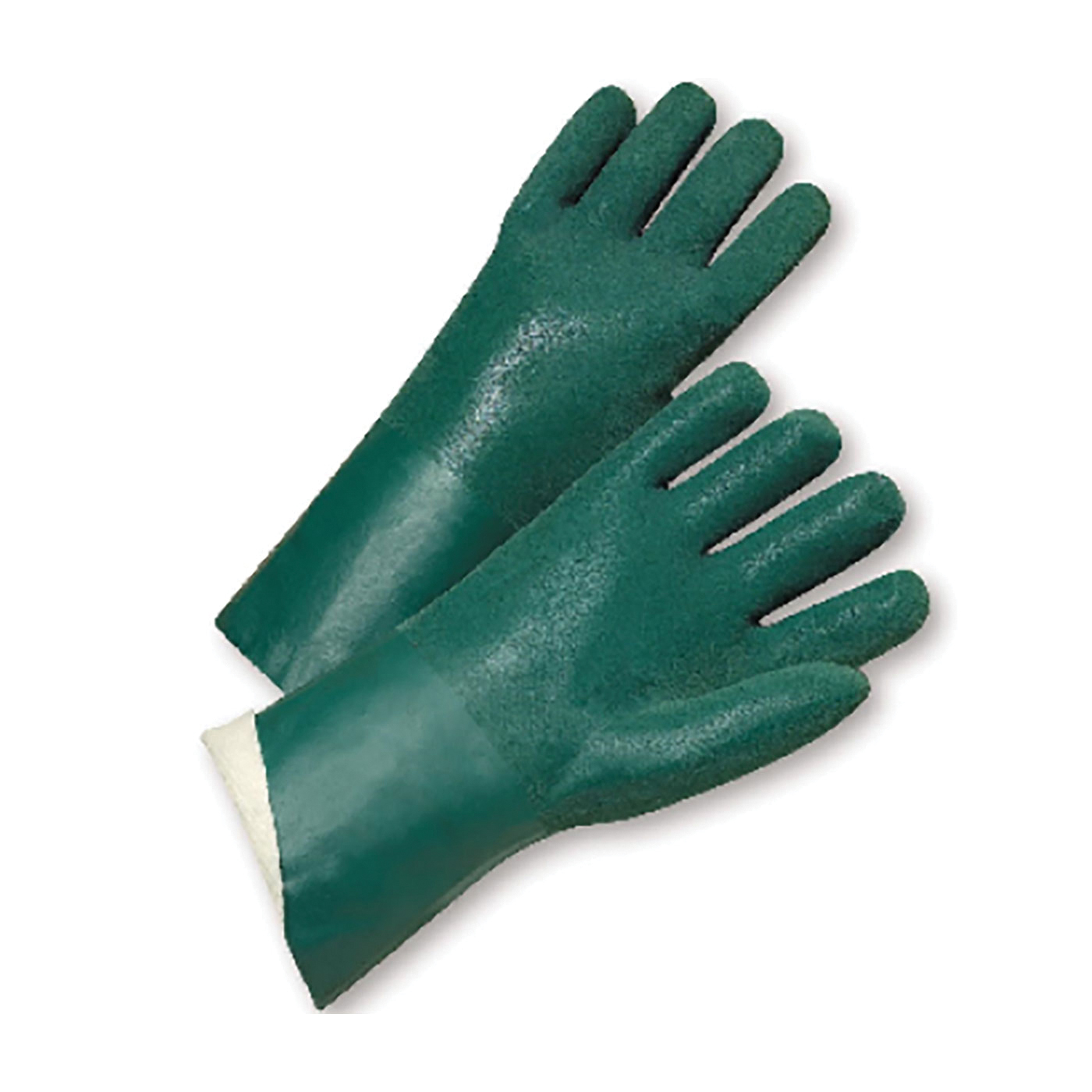 PIP® J1247RF Standard Chemical-Resistant Gloves, SZ 14, Pair Hand, Green, Jersey Lining, 14 in L, Resists: Abrasion, Acid, Chemical, Grease, Oil, Water and Solvent, Supported Support, Gauntlet Cuff