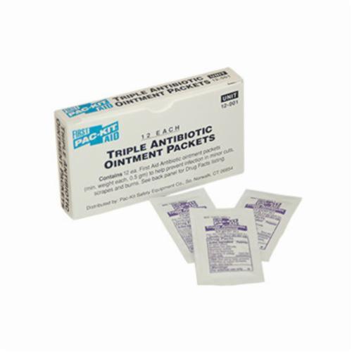Pac-Kit® 12-001 Triple Antibiotic Ointment, Box Packing, Formula: Neomycin/Polymyxin-B Sulfate and Bacitracin