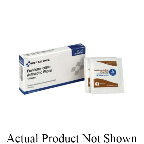 Pac-Kit® 12-015 PVP Iodine Anti-Septic Wipe, 1-1/4 x 2-1/2 in