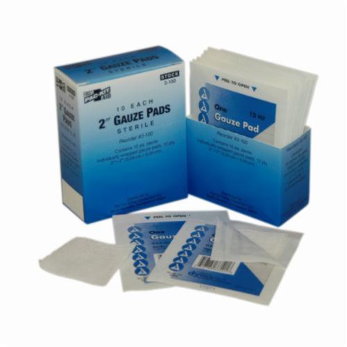 Pac-Kit® 3-100 Sterile Gauze Pad, 2 in L x 2 in W