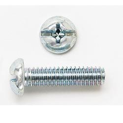 Peco 1032X34RHCMSZJ Machine Screw, #10-32, 3/4 in OAL, Steel, Round Head, Zinc Plated, Phillips®/Slotted Drive