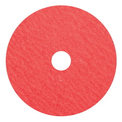 PFERD 62516 Standard Coated Abrasive Disc, 5 in Dia, 7/8 in Center Hole, 24 Grit, Topsized Ceramic Oxide Abrasive, Arbor Attachment