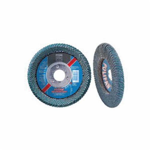 PFERD Polifan® 67359 Special Line SGP Z-CURVE Threaded Coated Abrasive Flap Disc, 4-1/2 in Dia, 40 Grit, Zirconia Alumina Abrasive, Type PFR/Radial Disc