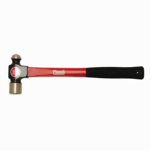 Plumb® 11428 Ball Pein Hammer, 15 in OAL, 24 oz Forged Steel Head, Fiberglass Handle