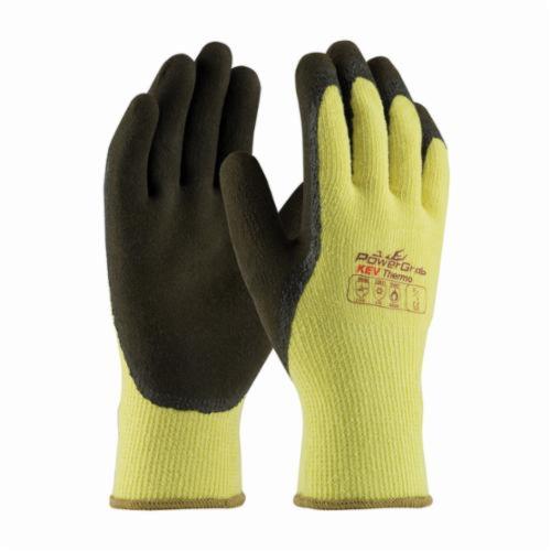 PIP® PowerGrab™ KEV Thermo 09-K1350 Superior Grade Unisex Cut Resistant Gloves, Latex Coating, Acrylic/DuPont™ Kevlar®, Elastic Knit Wrist Cuff, Resists: Abrasion, Cut, Laceration, Puncture and Tear, ANSI Cut-Resistance Level: A3