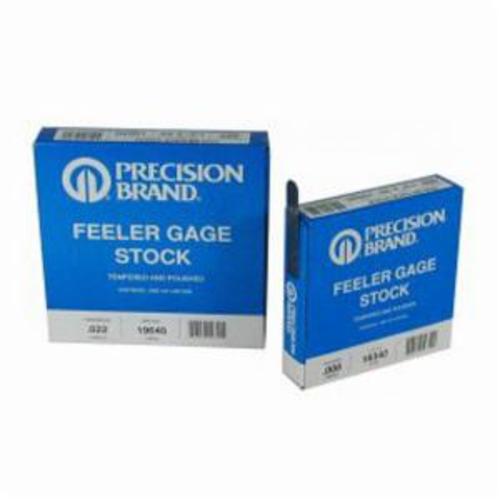 Precision Brand® 19H3 Feeler Gage, 1 Blades, 25 ft Coil L x 1/2 in W x 0.003 in THK, C1095 Spring Steel