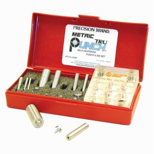 Precision Brand® "Metric 10" TruPunch® 40300 Punch and Die Set, 19 Pieces, A2 Tool Steel