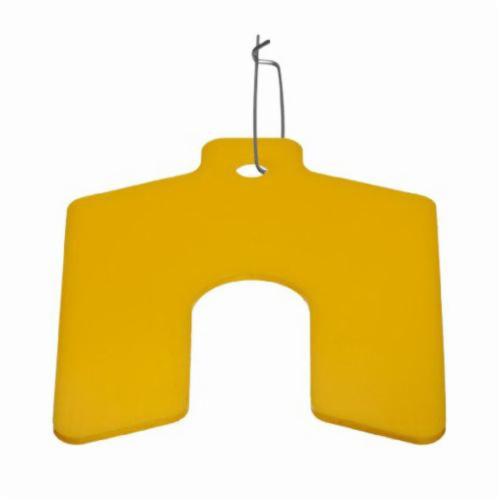 Precision Brand® Sof' Shoe 49125 Slotted Shim, Yellow, Elastomer, 2 in L x 2 in W x 0.045 in THK