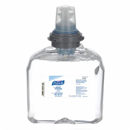 PURELL® 5392-02 TFX™ Hand Sanitizer, 1200 mL Nominal, Dispenser Refill Package, Foam Form, Fruity/Odorless Odor/Scent, Clear/Colorless/Yellow