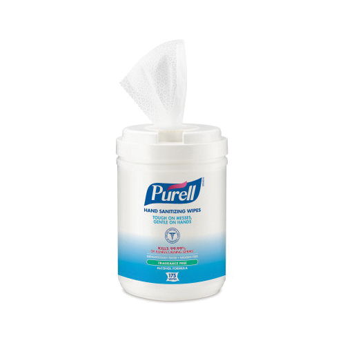 PURELL® 9031-06 Hand Sanitizing Wipes, 6 x 7 in, 175 Count Capacity, White