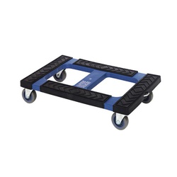 Quantum® DLY-3018 Mobile Dolly, 1000 lb Load, 30 in L x 18 in W, Plastic Padded Rubber Trim Platform