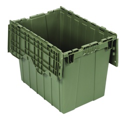 Quantum® QDC2115-17 QDC Heavy Duty Attached Top Container, 21-1/2 in L x 15-1/4 in W x 17-1/4 in H, 2.31 cu-ft, Gray