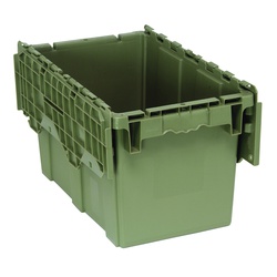 Quantum® QDC2213-12 QDC Heavy Duty Attached Top Container, 22-1/2 in L x 12-13/16 in W x 11-7/8 in H, 1.42 cu-ft, Gray