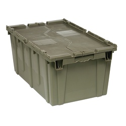 Quantum® QDC2717-12 QDC Heavy Duty Attached Top Container, 27 in L x 17-3/4 in W x 12-1/2 in H, 2.5 cu-ft, Gray