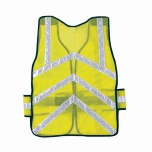 MCR Safety CHEV2L General Purpose Non-ANSI Break-Away Safety Vest, Universal, Fluorescent Lime, Polyester Mesh, Hook and Loop Closure