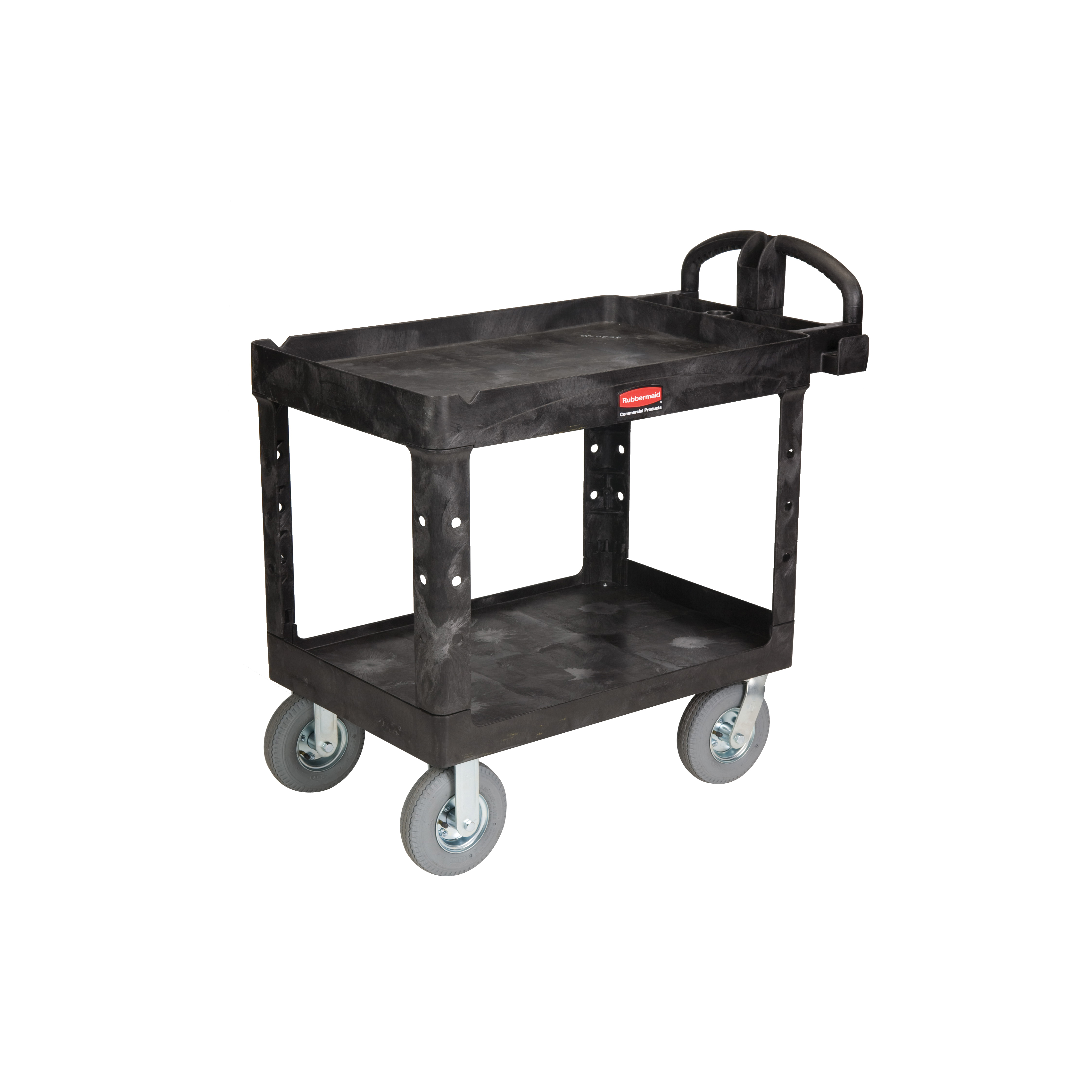 Rubbermaid® FG452010BLA 4520-10 Heavy Duty Utility Cart, 45.2 in L x 25.9 in W x 37.1 in H, 500 lb Load, Black