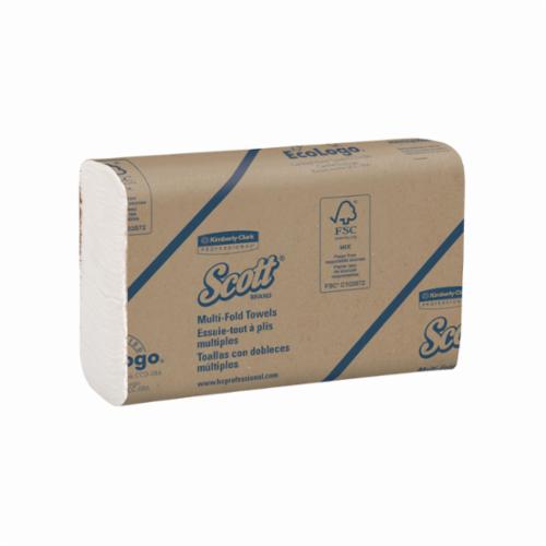 Scott® 01804 Multi-Fold Towel, 250 Sheets, 1 Plys, Paper, White, 9.2 in W