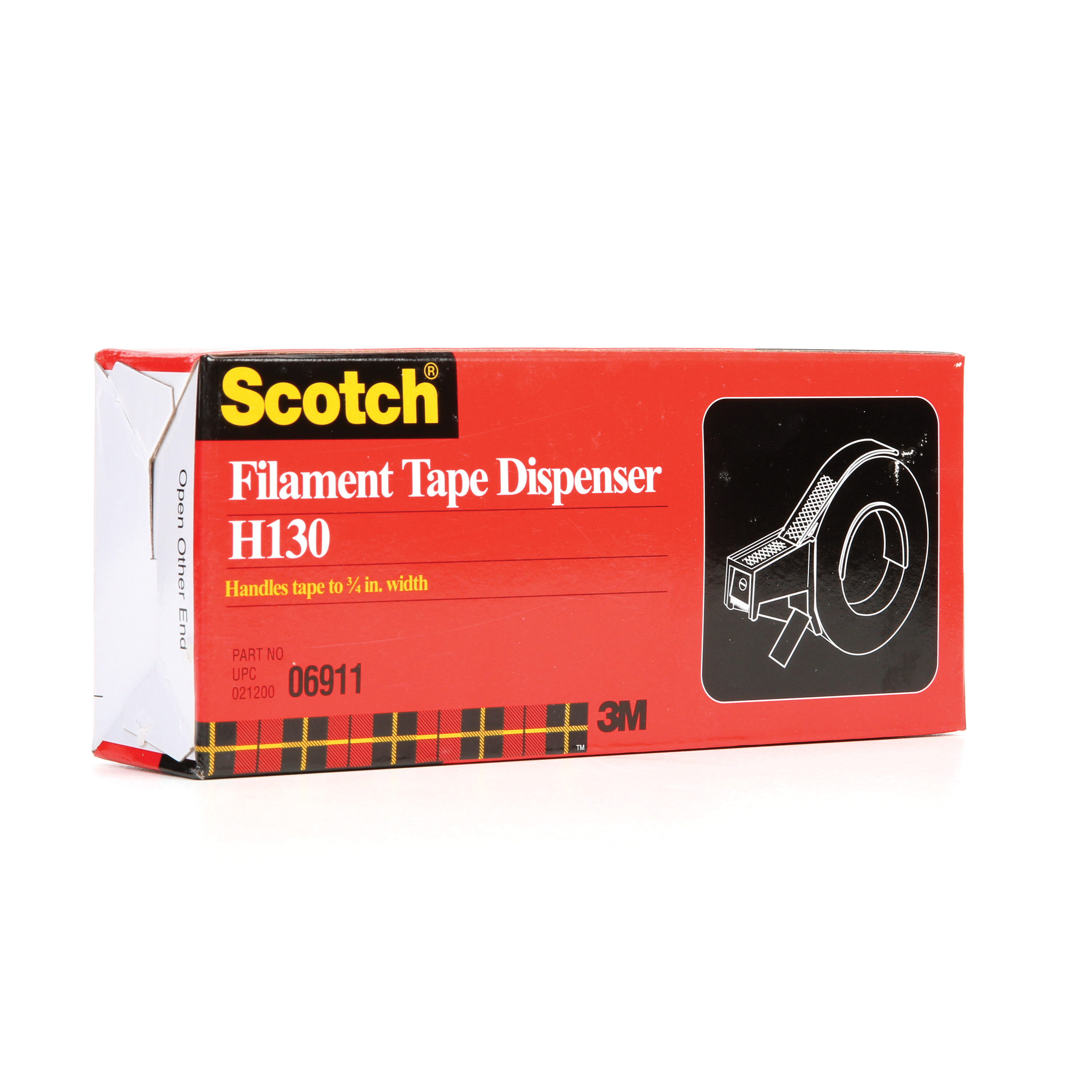 Scotch® 021200-06911 H130 Handheld Tape Dispenser With Hand Brake, 2-1/2 in H x 1-1/2 in W x 7-1/2 in D