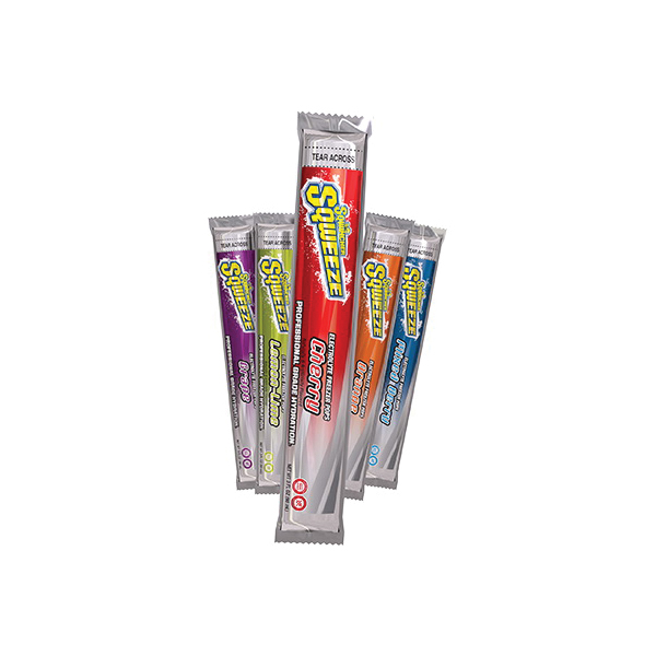 SQWINCHER ELECTROLYTE SQWEEZE POPS, 3 OZ, Case of 15 packs of 10