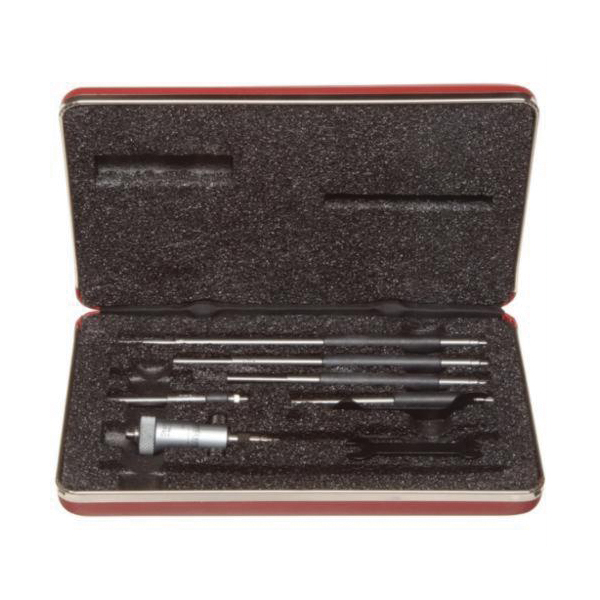 Starrett® 124AZ Solid Rod Inside Micrometer Set, 2 to 8 in, Graduations