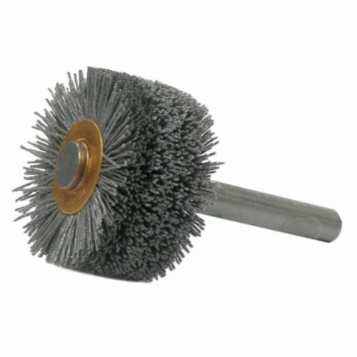 Nylox® Bore-Rx™ 17212 Crosshole Wheel Brush, 1-1/2 in Dia Brush, 1 in W Face, 0.026 in Dia Crimped/Round Filament/Wire