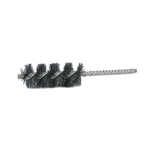 Nylox® 21328 Power Tube Brush, 1 in Dia x 2-1/2 in L, 5-1/2 in OAL, 0.04 in Dia Filament/Wire, Nylon/Silicon Carbide Fill