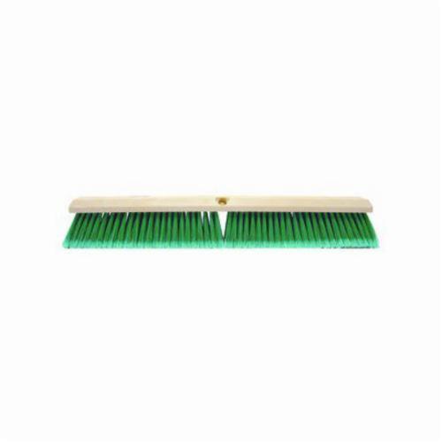 Perma-Sweep™ 42163 Push Broom, 18 in OAL, 3 in L Trim, Fine Sweep Face, Flagged Green Polystyrene Bristle